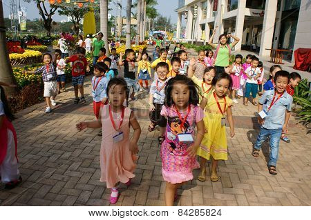 Asian Kid, Outdoor Activity, Vietnamese Preschool Children