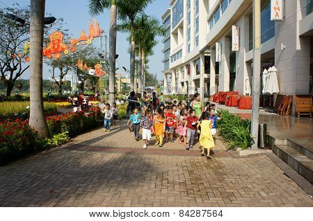 Asian Kid, Outdoor Activity, Vietnamese Preschool Children