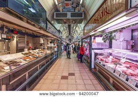 Interior Of The Market In Zaragoza