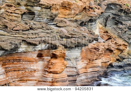 Volcanic Rock Basaltic Formation in Gran Canaria