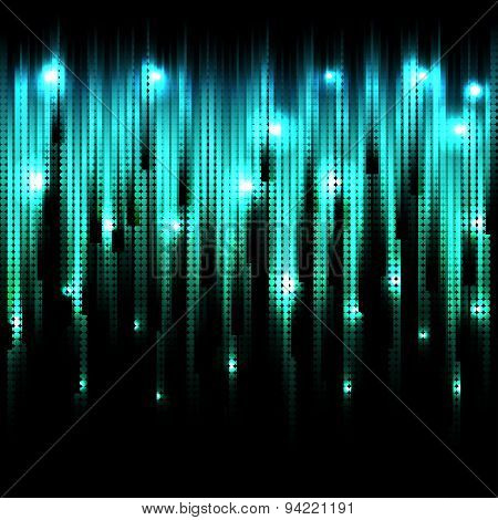 Vector abstract glowing disco background.