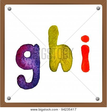 Wector watercolor hand-draw colorful alphabet