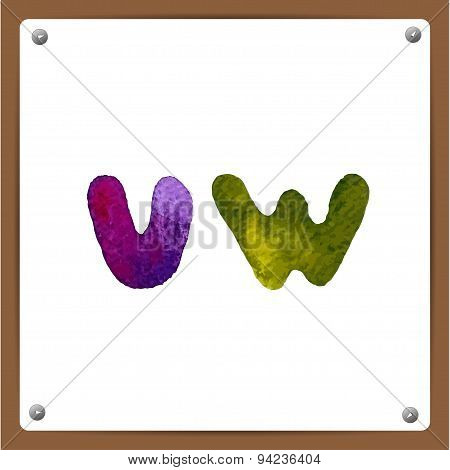 Wector watercolor hand-draw colorful alphabet