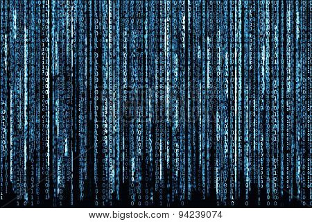 Blue Binary Code