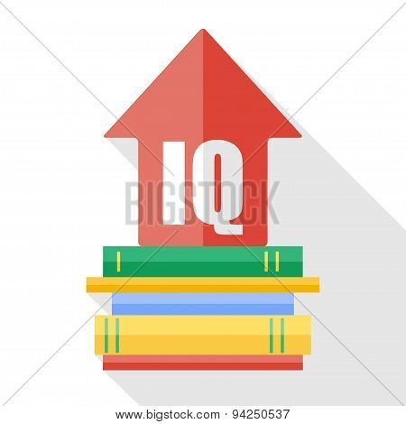 Vector flat IQ increase icon.
