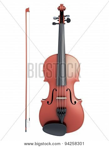 Violin And Fiddlestick Front View