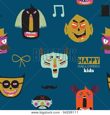 Trick or treat seamless pattern