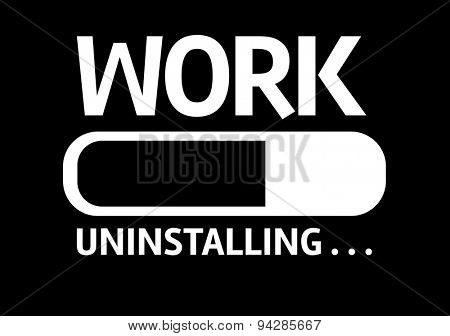 Progress Bar Uninstalling with the text: Work