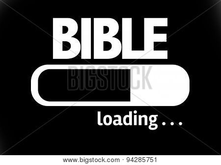 Progress Bar Loading with the text: Bible