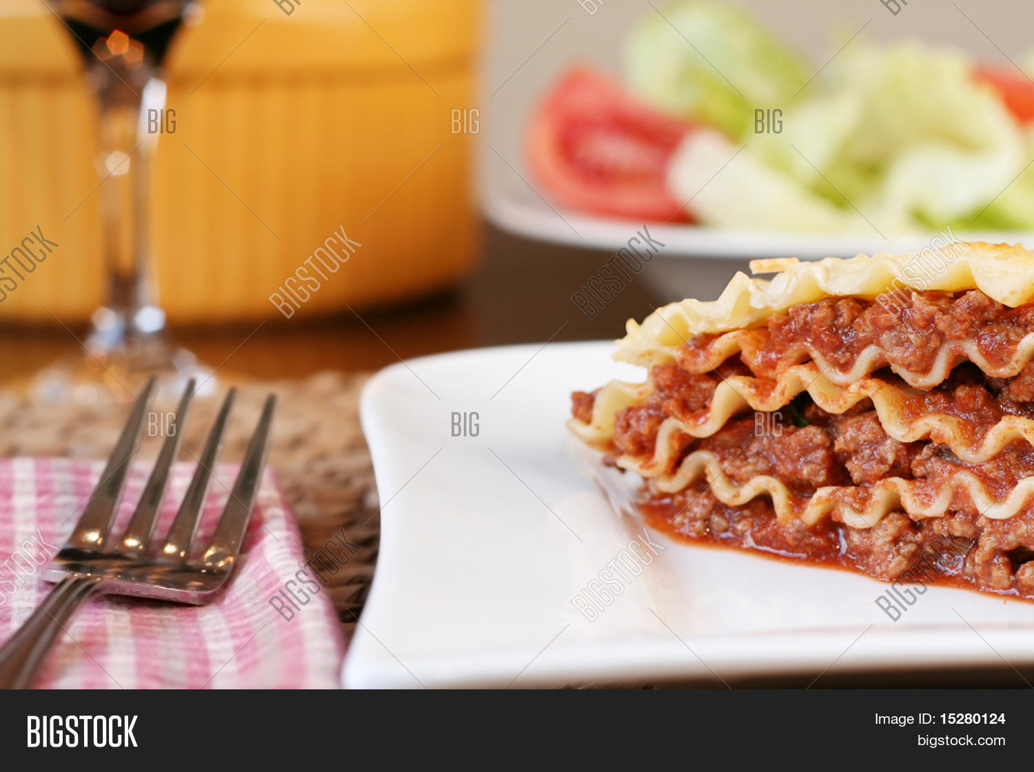 Cheesy Lasagna, Glass Image & Photo (Free Trial) Bigstock