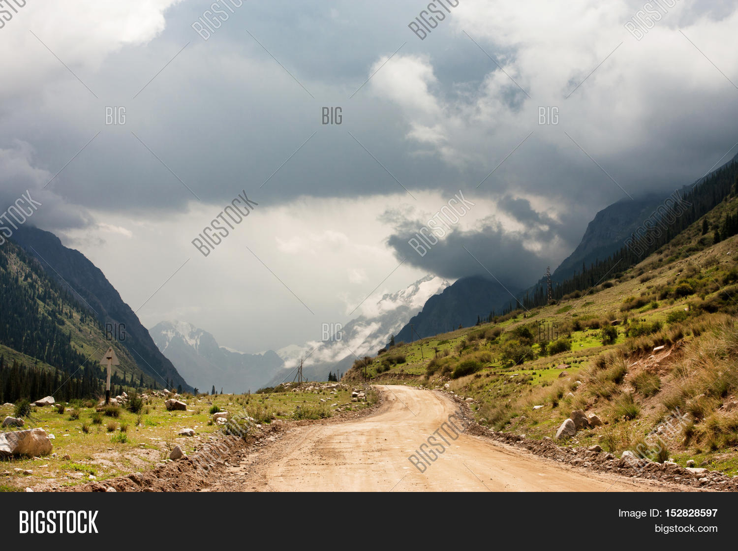 Rural Road Between Image & Photo (Free Trial) Bigstock