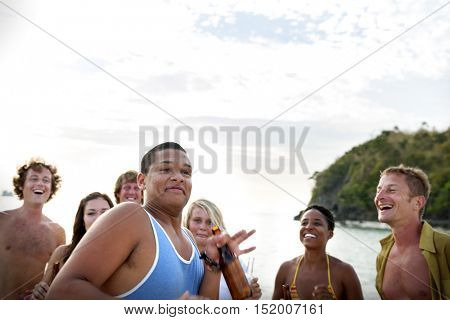 Beach Party Freedom Vacation Leisure Activity Concept