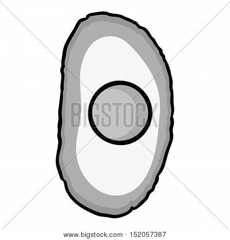 Bibimbap icon in monochrome style isolated on white background. South Korea symbol vector illustration.