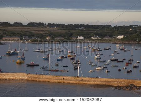 Evening time at St Mary's Harbour, Isles of Scilly, England