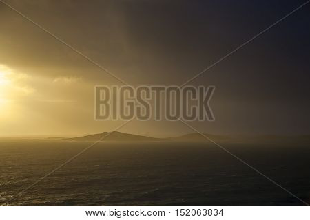 Samson at sunset from St Mary's, Isles of Scilly, England