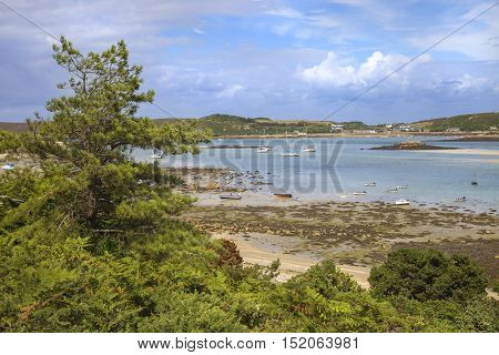 Looking towards New Grimsby from Bryher, Isles of Scilly, England
