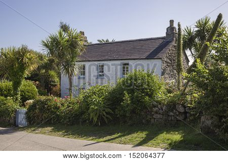 Scillonian cottage, Tresco, Isles of Scilly, England