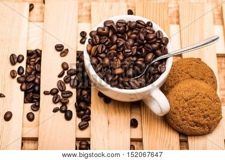Cup Of Coffee Beans