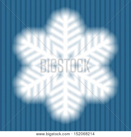 Big White Snowflake With Soft Translucent Edges