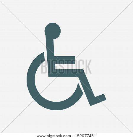 disabled vector icon isolated on white background
