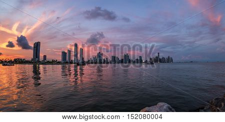 Sunset In Panama City, Panama