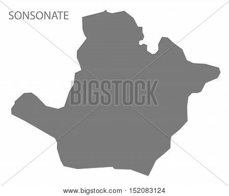 Sonsonate El Salvador Map grey illustration high res