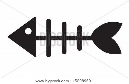Fishbone trendy icon. Fishbone on white background