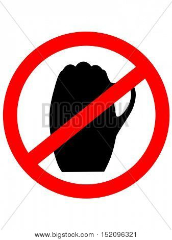 No beer sign. Vector illustration with beerglass.Prohibition sign icon.