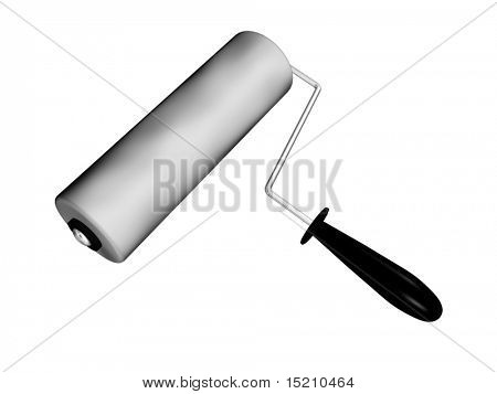 paint roller isolated on white