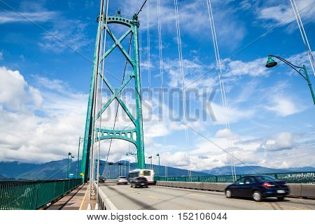 Lions Gate Bridge At Stanley Park In Vancouver