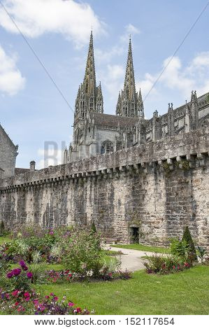 Quimper Cathedral In Brittany