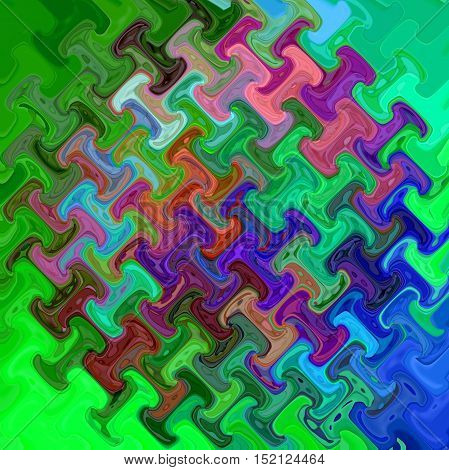 Abstract coloring background of the abstract gradient with visual mosaic, cubism,poolar coordinates and wave effects