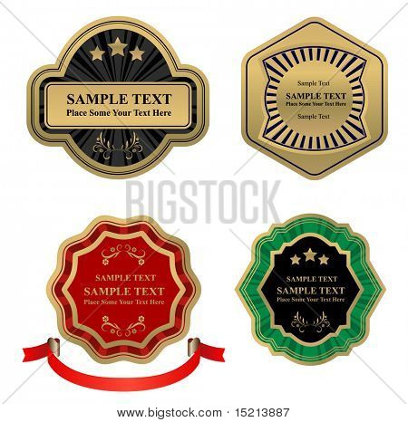 Vector retro Marcos conjunto