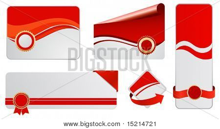 vector web banners set