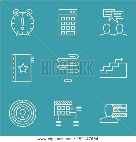 Set Of Project Management Icons On Opportunity, Innovation And Growth Topics. Editable Vector Illust