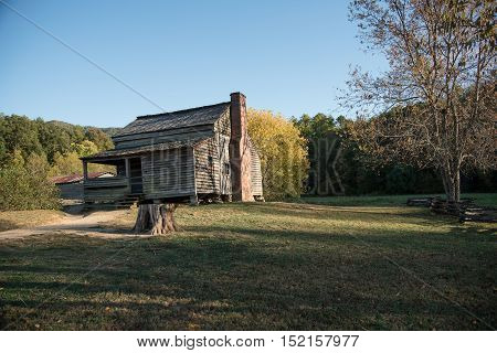 Old pioneers cabin on Smoky Mountains National Park