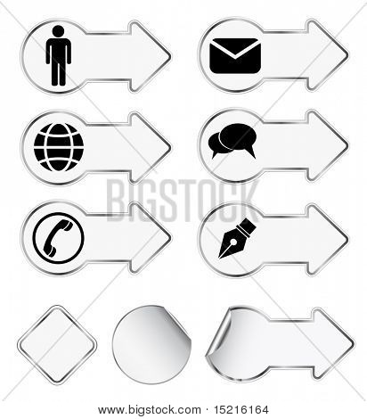 contacto con elementos de diseño de información
