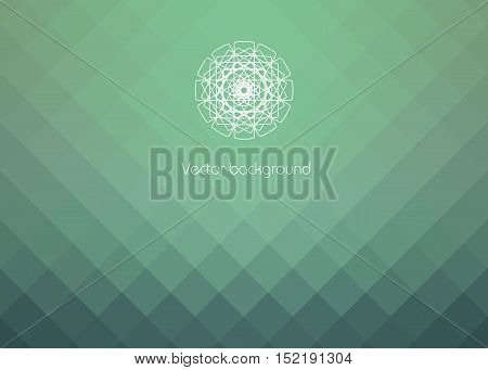 background with green squares gradient shade and white picture