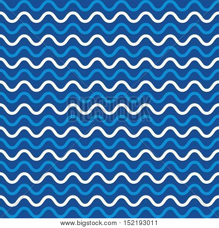 Pattern with lines and waves, vector illustration