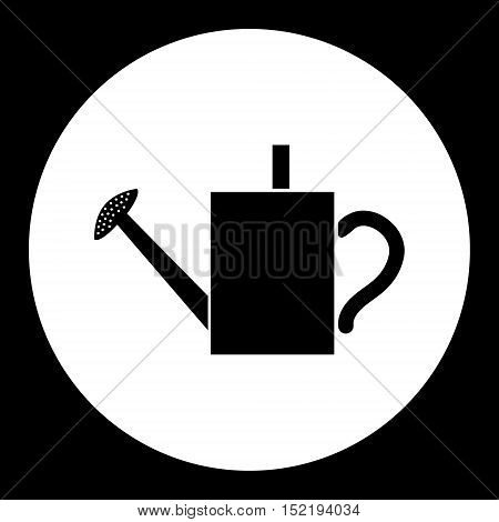 Black Isolated Watering Can Symbol Simple Icon Eps10