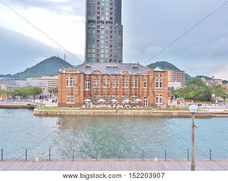 Old Moji Customs Office, built in 1912 at Moji port in Kitakyushu, Fukuoka , Japan. It was restored in 1995. In the building has a coffee shop and art gallery.