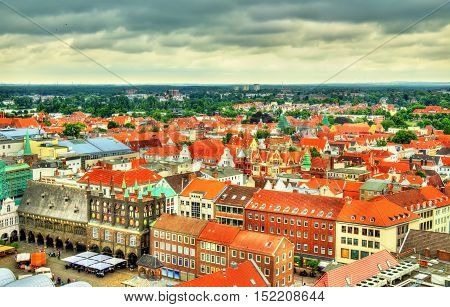 View of the city hall of Lubeck in Germany