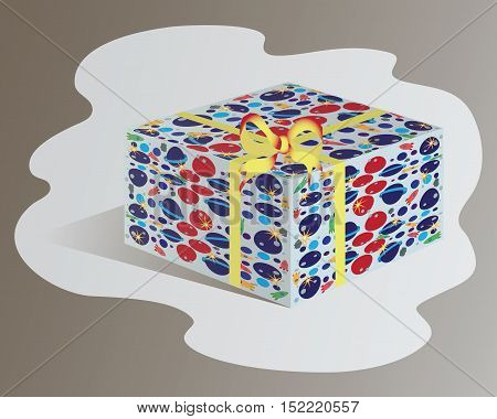 Gift box. Design for children. Vector image