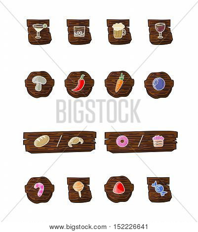 Great designed cartoon food vectors for games