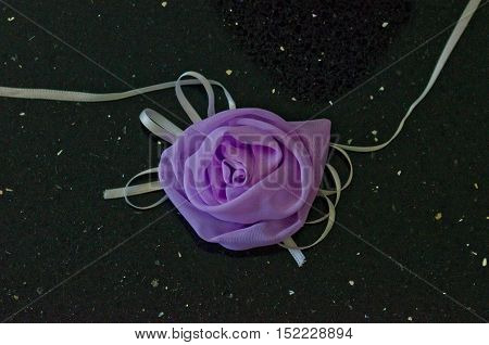 purple pink, still life over starry black background