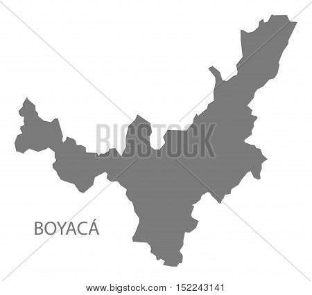 Boyaca Colombia Map in grey illustration high res