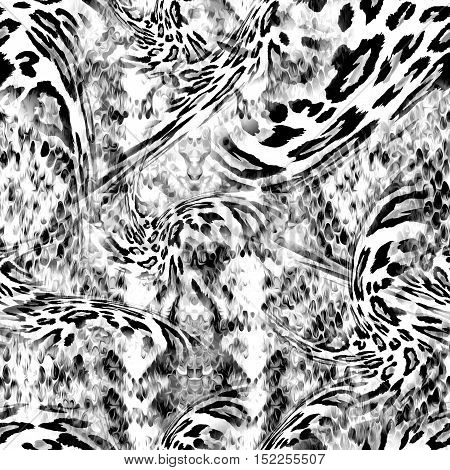 texture of print fabric stripes leopard for background