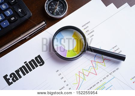 Magnifying glass on 