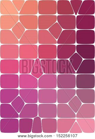 Abstract ornament with segments violet pink shades
