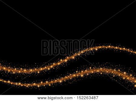 Glittering Stars And Trail Of Sparkling Particles